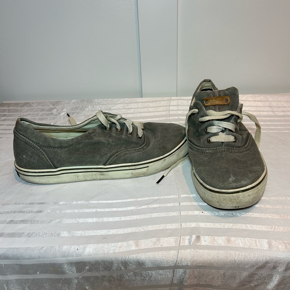 L.L. Bean Cream Canvas Sneakers